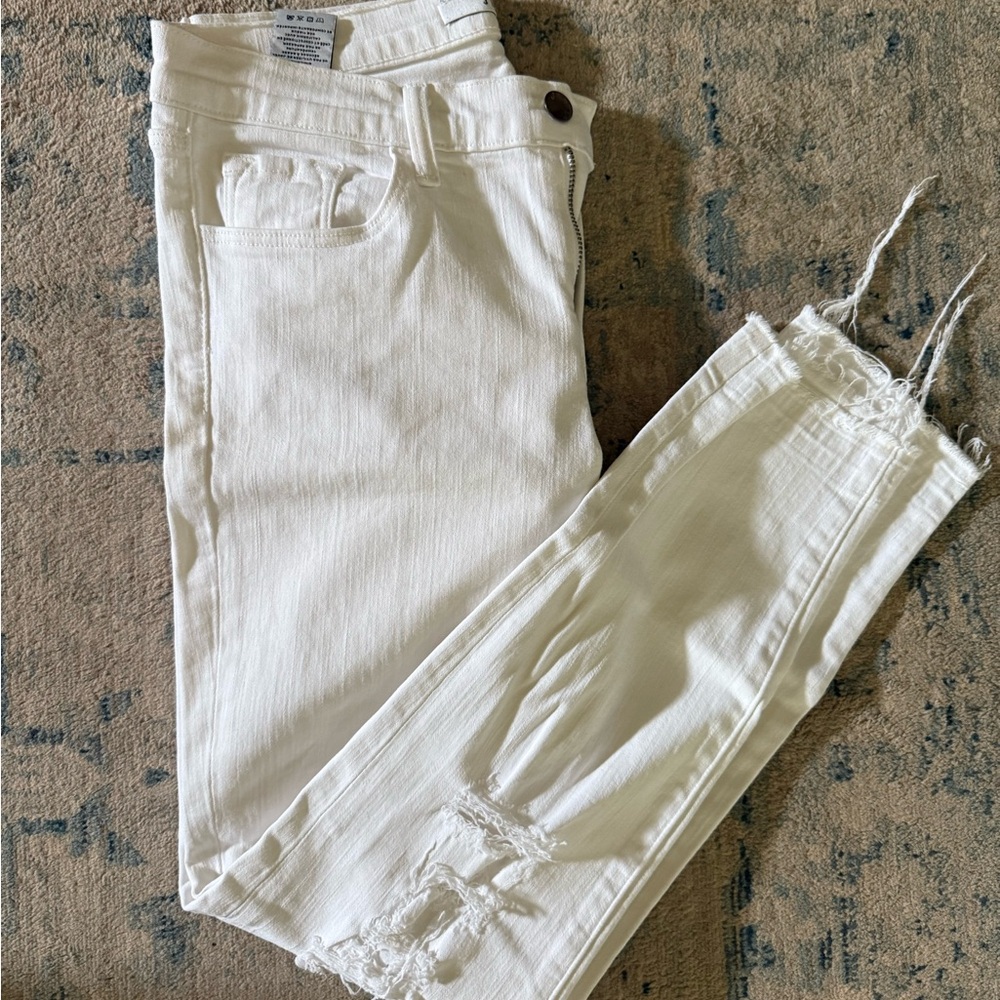 White Distressed Women Jeans